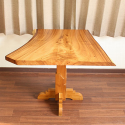 マムート大好き様専用 カフェ テーブル ダイニング 食卓 2人用 モンキーポッド x チーク 無垢材 6枚目の画像