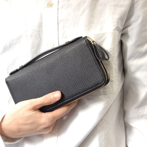 COACH 折り財布 レザークロコ型押し ブラック ファスナー式コインケース