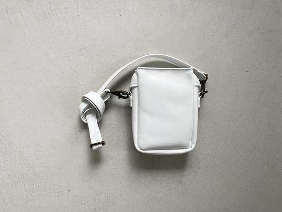 防水皮革防水智慧型手機小袋非常適合戶外 [白色] 第7張的照片