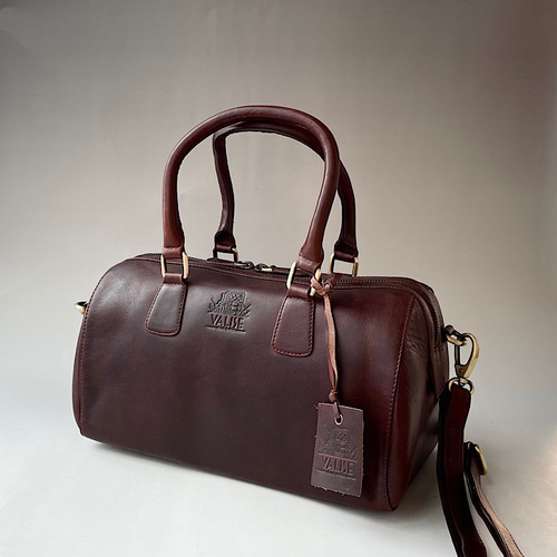 数量限定】英国デザイン牛革かばんValiseスモールボストン ロイヤル