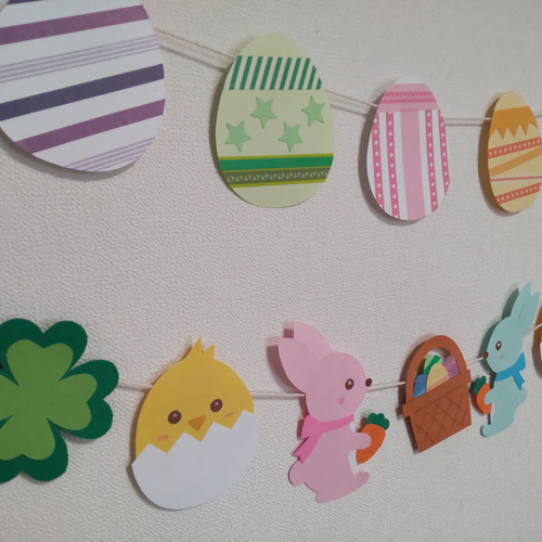 送料無料》壁面飾り 春 4月 イースター ガーランド その他アート