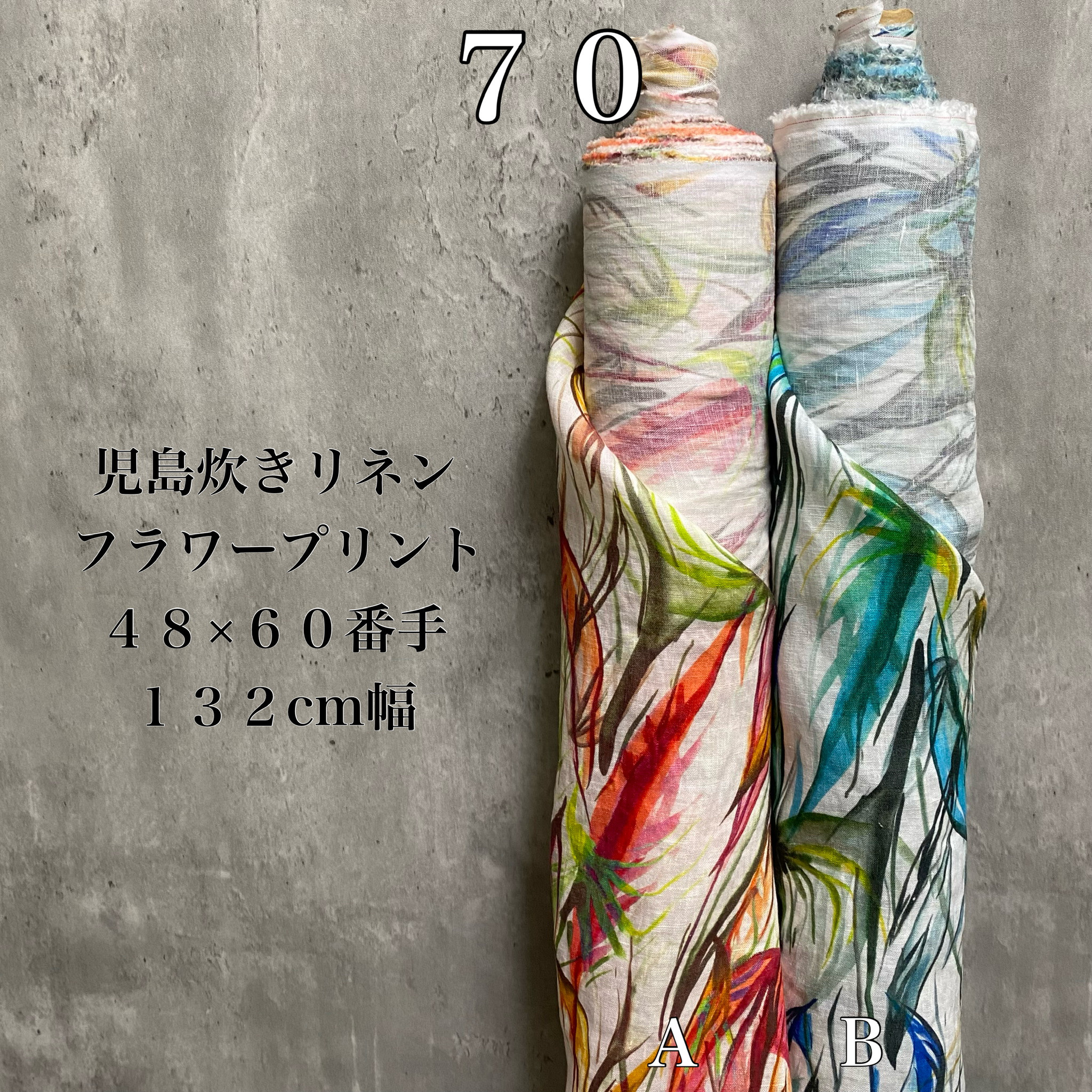 40番手リネン生地【6m×布巾】延長OKリネン100洗いざらしの麻