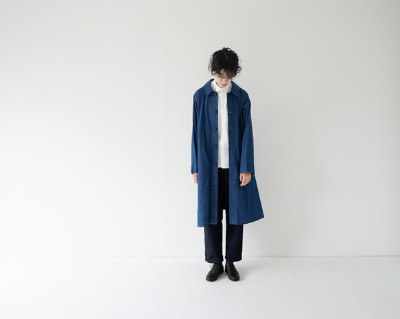 ライトオンスオーガニックデニムコート/light ounce organic denim coat 20枚目の画像