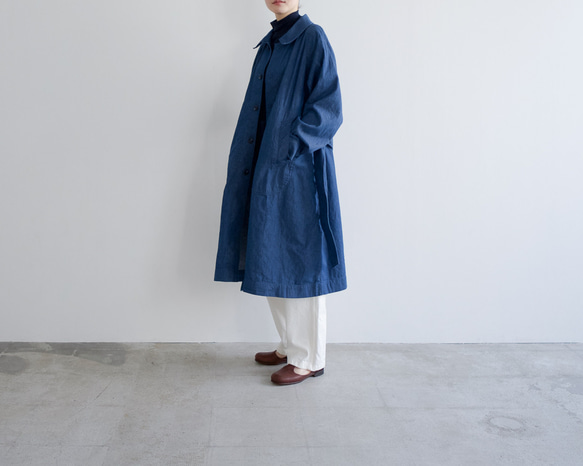 ライトオンスオーガニックデニムコート/light ounce organic denim coat 4枚目の画像