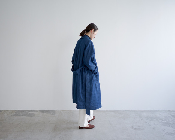 ライトオンスオーガニックデニムコート/light ounce organic denim coat 11枚目の画像