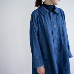 ライトオンスオーガニックデニムコート/light ounce organic denim coat 5枚目の画像