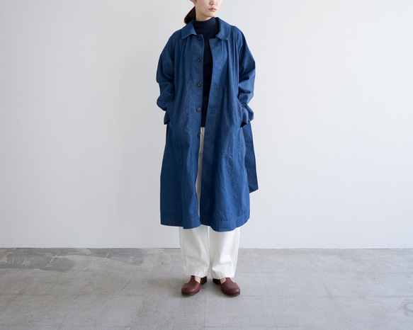 ライトオンスオーガニックデニムコート/light ounce organic denim coat 13枚目の画像