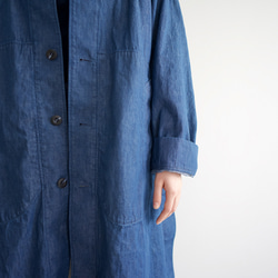 ライトオンスオーガニックデニムコート/light ounce organic denim coat 10枚目の画像