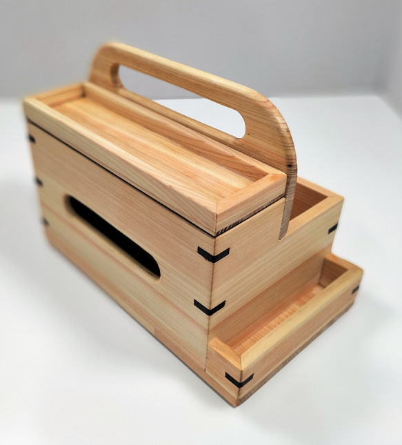 多摩産材檜　ティッシュケース 多摩産材檜ティッシュケース ヒノキのティッシュボックスケース