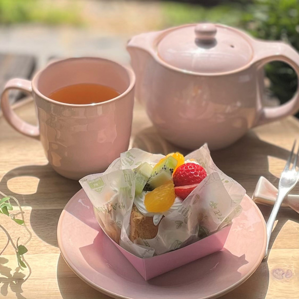 春の新作　丸皿　おうちお茶会　みるくシリーズ 1枚目の画像