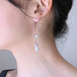 【SV925+K10】Birth: Pierced Earrings 第2張的照片
