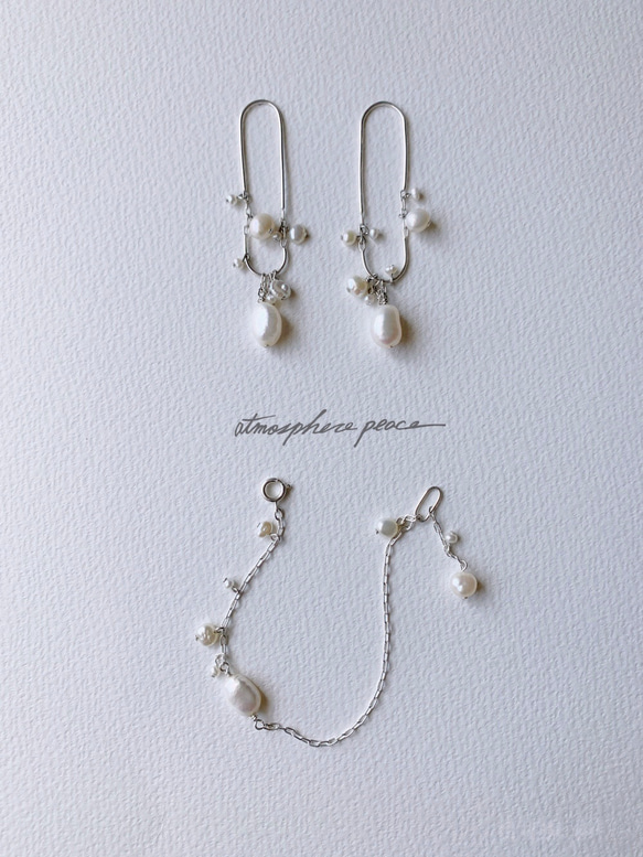 【SV925+K10】Birth: Pierced Earrings 第5張的照片