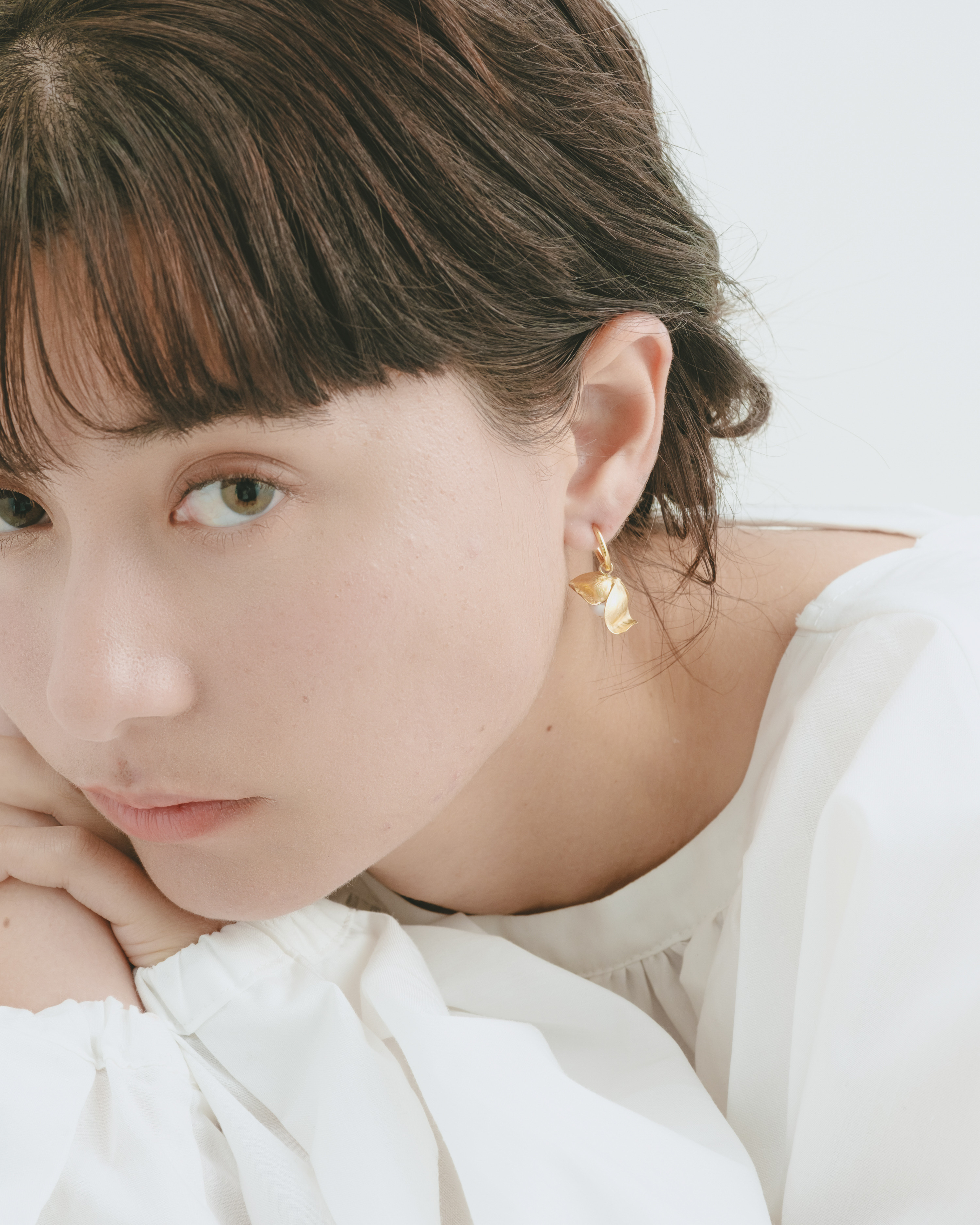 flower pearl hoop ピアス イヤリング 結婚式 ブライダル ウェディング