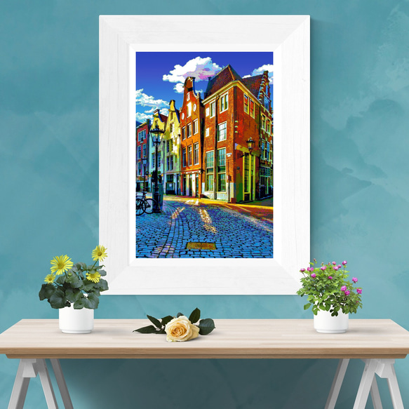【アートポスター】オランダ アムステルダムの路地（作品No.481） 3枚目の画像