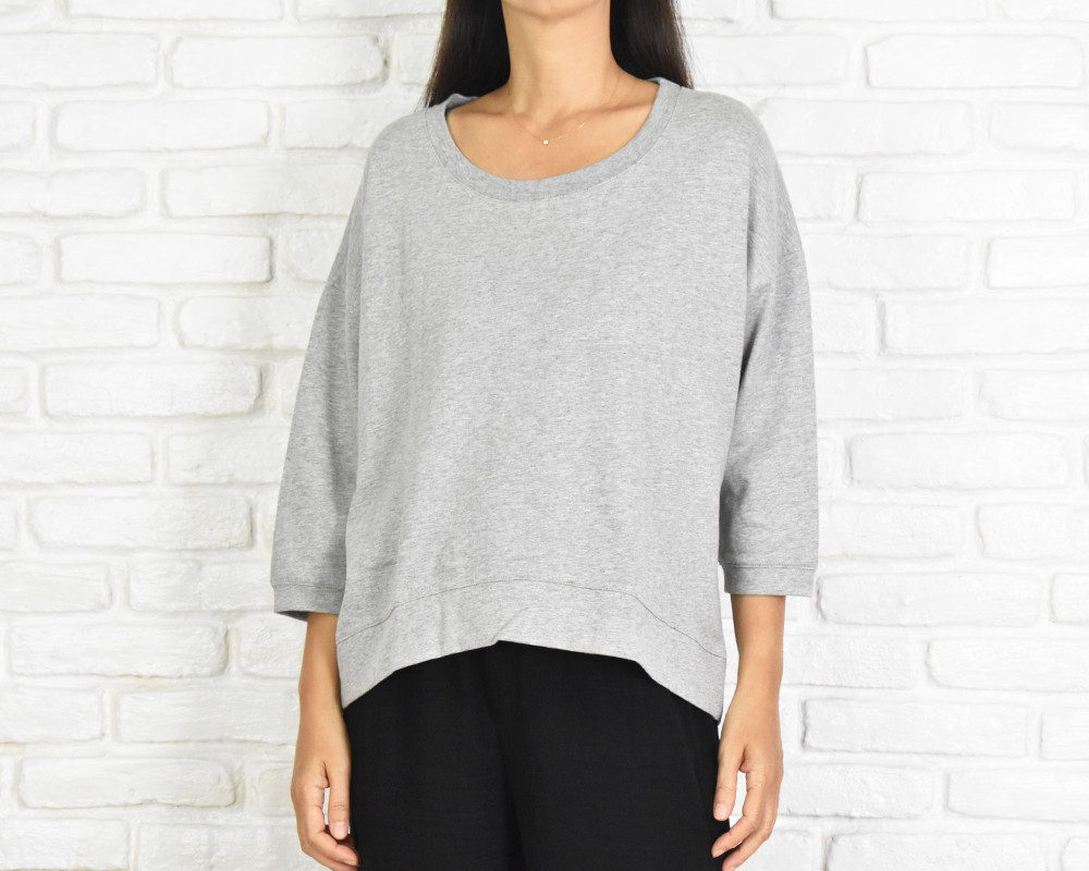 ゆるりと着たいドルマンスウェットトップス　＜グレー＞