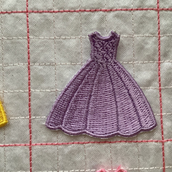 プリンセス気分♡ミニドレス刺繍ワッペン2枚　①〜④番の中からお選び下さい 5枚目の画像