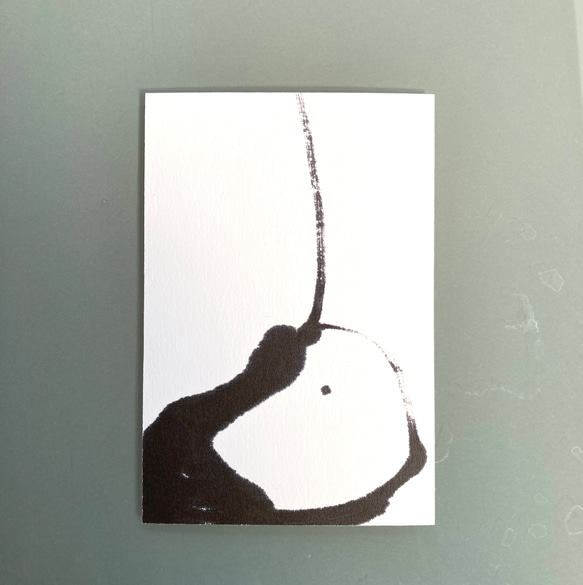 送料無料【墨アートのポストカード】8枚セット 8枚目の画像