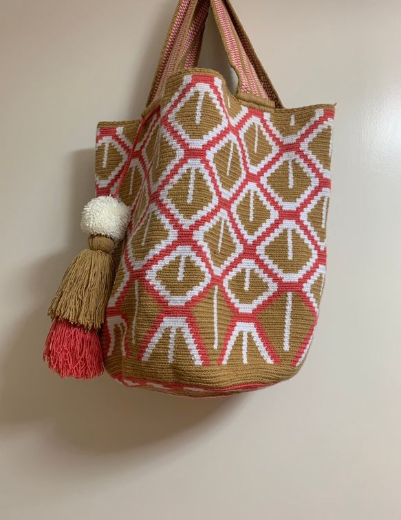 新作！ワユーバッグ　手編み大きめトート　Playera XXL　Marrón 