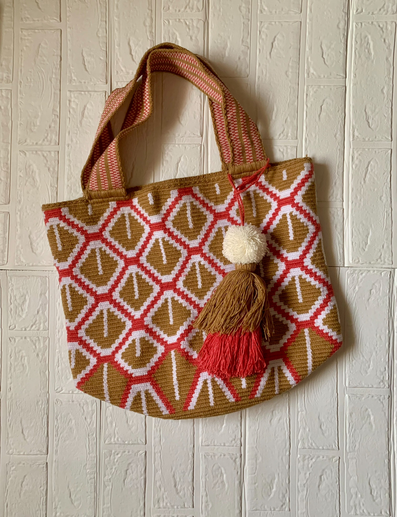 ワユーバッグ　手編み大きめトート　Playera XXL　Marrón