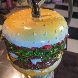 アメリカンダイナー  ハンバーガー 電飾看板  バーガーズ ランプ（ゴールド）  BURGERS スタンドランプ 9枚目の画像