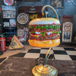 アメリカンダイナー  ハンバーガー 電飾看板  バーガーズ ランプ（ゴールド）  BURGERS スタンドランプ 10枚目の画像