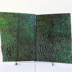 29 . ココモ・濃いグリーン×ブラウンのセット・ステンドグラス用ガラス（KG－122） 1枚目の画像