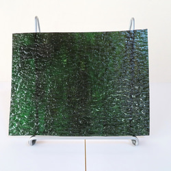 29 . ココモ・濃いグリーン×ブラウンのセット・ステンドグラス用ガラス（KG－122） 5枚目の画像