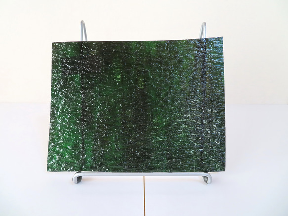 29 . ココモ・濃いグリーン×ブラウンのセット・ステンドグラス用ガラス（KG－122） 5枚目の画像