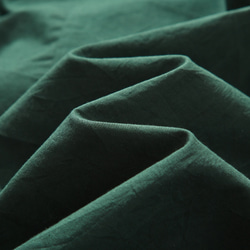 やさしい風合い漂う　長袖ブラウス　コットン100％  濃緑   230215-4 11枚目の画像