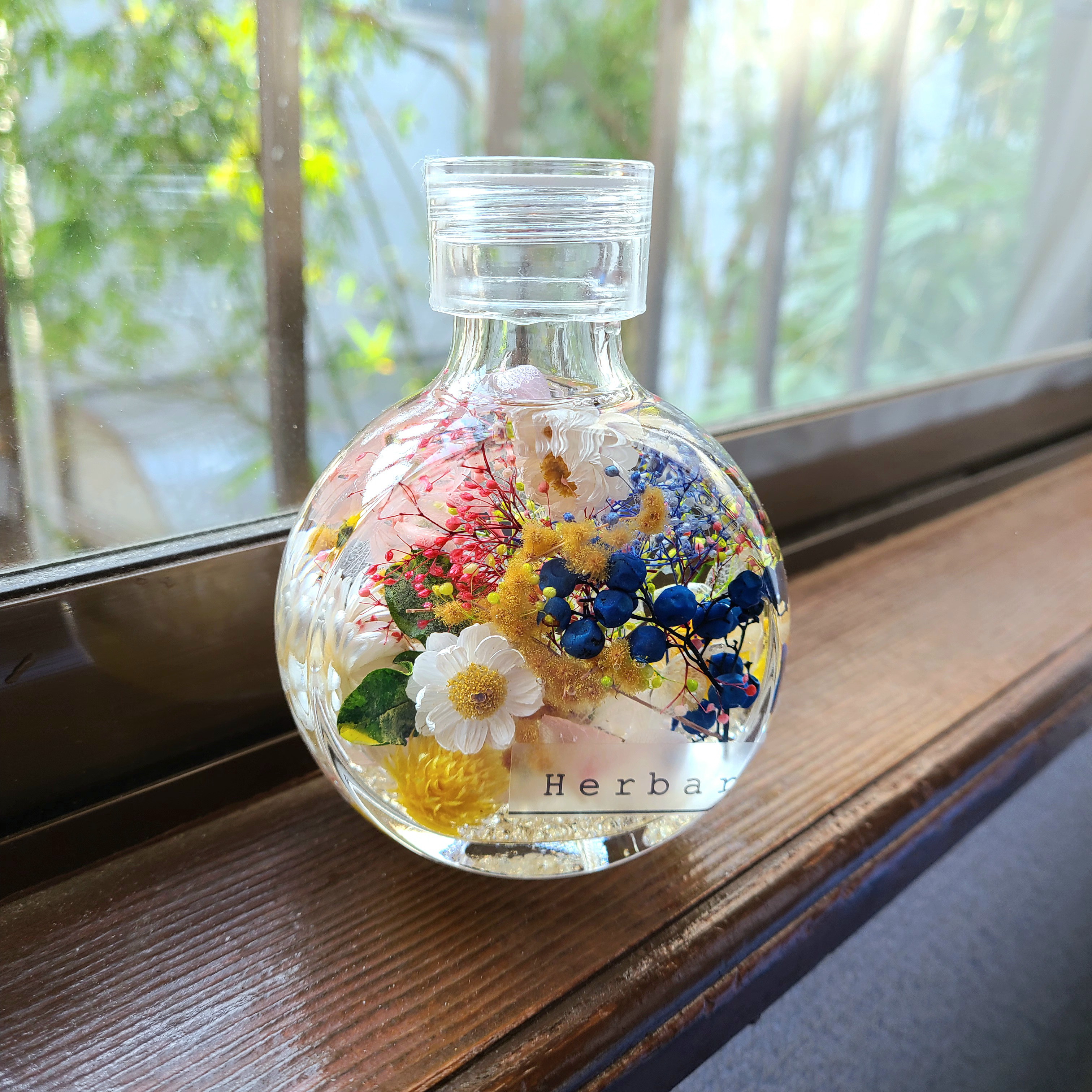 ◆ハーバリウム ＃187 ビオラ ラナン マーガレット…お花いっぱい ◇ハーバリウム ＃187 ビオラ ラナン マーガレット…お花いっぱい