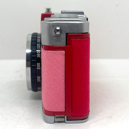 23-029 リメイクカメラ OLYMPUS PEN-EE2（レッド・ピンク