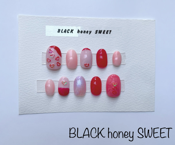 No.02 ジェルネイル サイズオーダー はーてぃ ネイルチップ