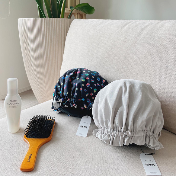 更新 [2 件] 雜誌精選 | 可水洗國產絲綢睡帽 | 2 件套可供選擇 | 日本製造絲綢睡帽 第1張的照片