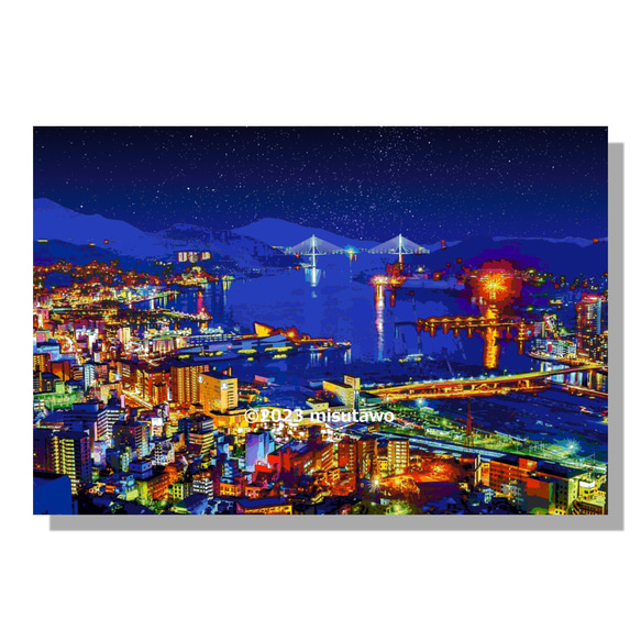 【アートポスター】長崎の夜景（作品No.483） 4枚目の画像