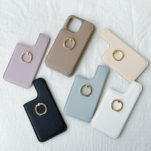 【Harper & Blake】お洒落カード収納ミラー付スマホケース 宝石 カラーリアケース 【 ミラー付き縦開きマグネットカードケース