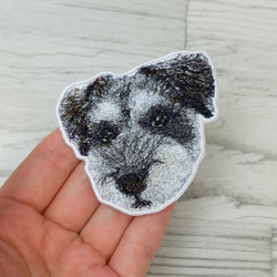＼2枚セット／ うちの子刺繍ワッペン オーダーメイド 刺繍の写真 ペット刺繍 フォト刺繍 pw62 3枚目の画像