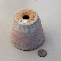 陶器製（2.5号ポット相当）多肉植物の欲しがる植木鉢 NSSc-ピンク6245 3枚目の画像