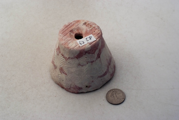 陶器製（２号ポット相当）　植木鉢　 AASc-ミカゲ-ピンク・ホワイト6258 3枚目の画像