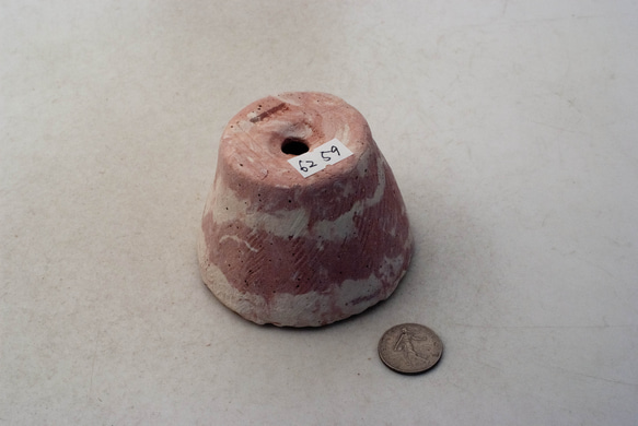 陶器製（２号ポット相当）　植木鉢　 AASc-ミカゲ-ピンク・ホワイト6259 3枚目の画像