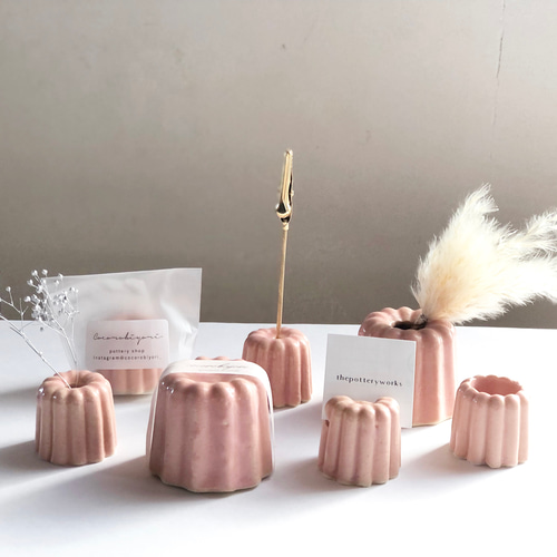 陶器のカヌレ 期間限定 数量限定『桜』シリーズ 一輪挿し・花瓶