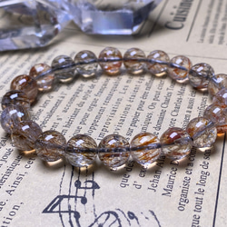 高品質No:1497天然石黒金スーパーセブンブレスレット早い者勝ち