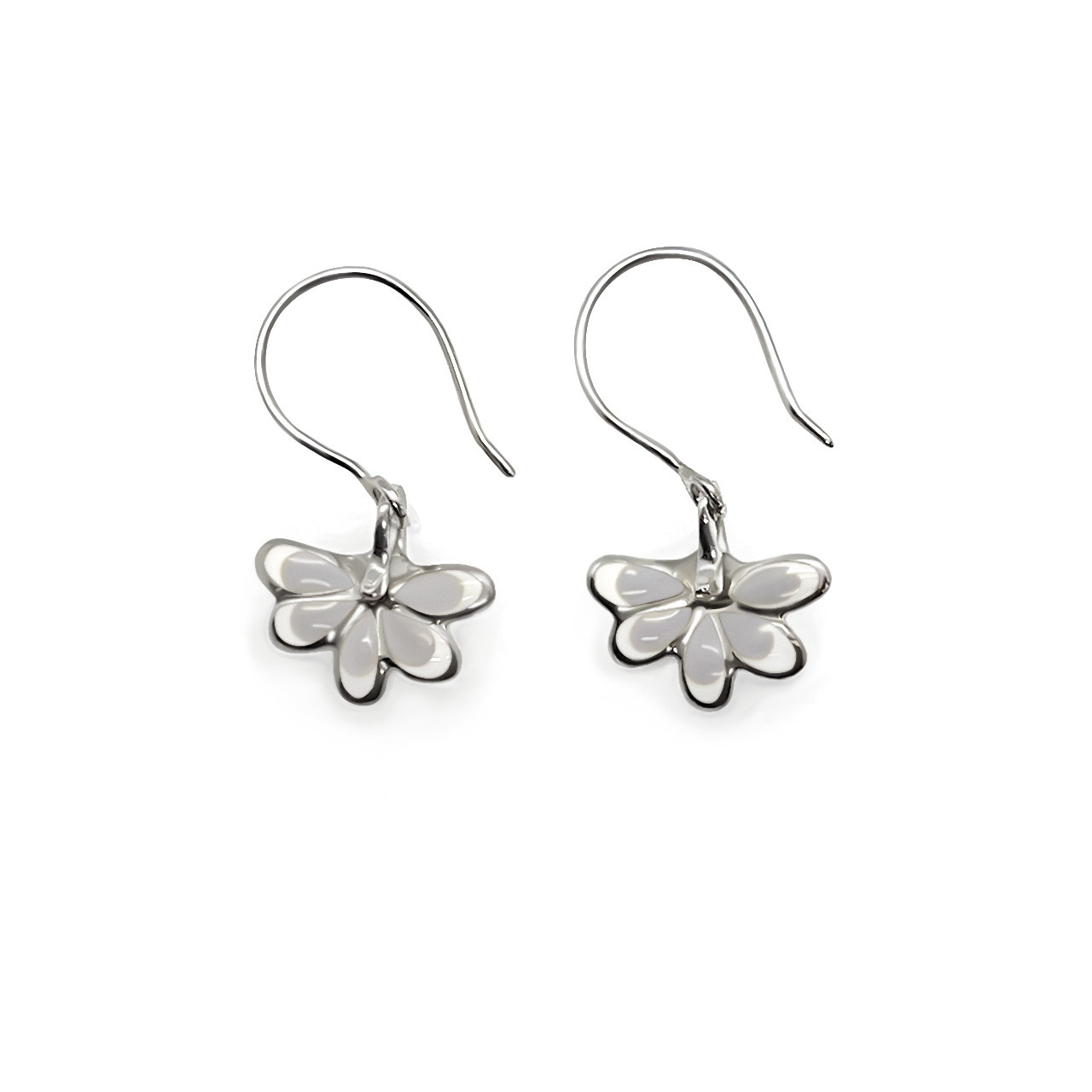 Naupaka Enamel Pierce – Silver