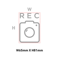 【車用】REC ステッカー TYPE B（ミニマル） │ ドライブレコーダー録画ステッカー 6枚目の画像
