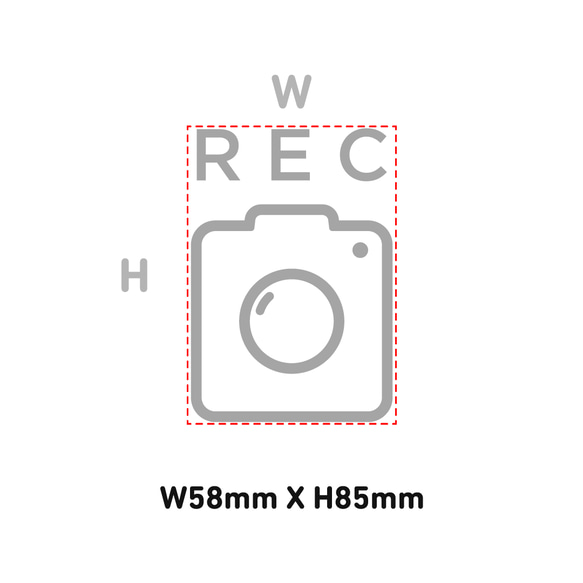 【車用】REC ステッカー TYPE B（ミニマル） │ ドライブレコーダー録画ステッカー 4枚目の画像