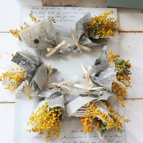 予約受付中】ミモザのミニブーケ ケース入り ドライフラワー 送別 入学