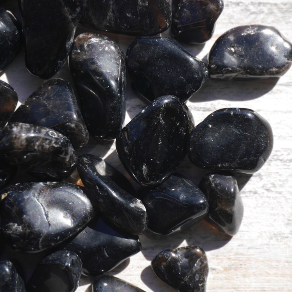 天然石モリオン(チベット産)約30g分約7～20mm大きめさざれ石詰合せ 穴なし 黒水晶[sa-230310-01] 10枚目の画像