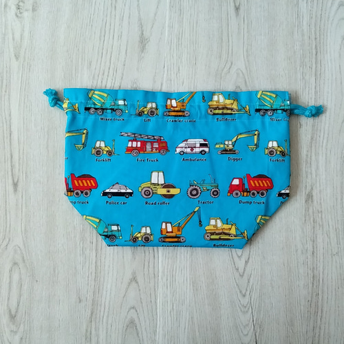 消防車 パトカー ミキサー車 働く車がいっぱい♡ 3点セット お弁当袋