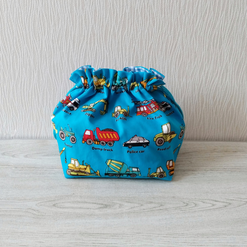消防車 パトカー ミキサー車 働く車がいっぱい♡ 3点セット お弁当袋