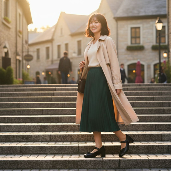 待望のベルト付き登場♪【返品・交換可】大丈夫、これなら履ける♪フカフカクッションで安心♪リボンがお洒落♪日本製♪黒色 4枚目の画像