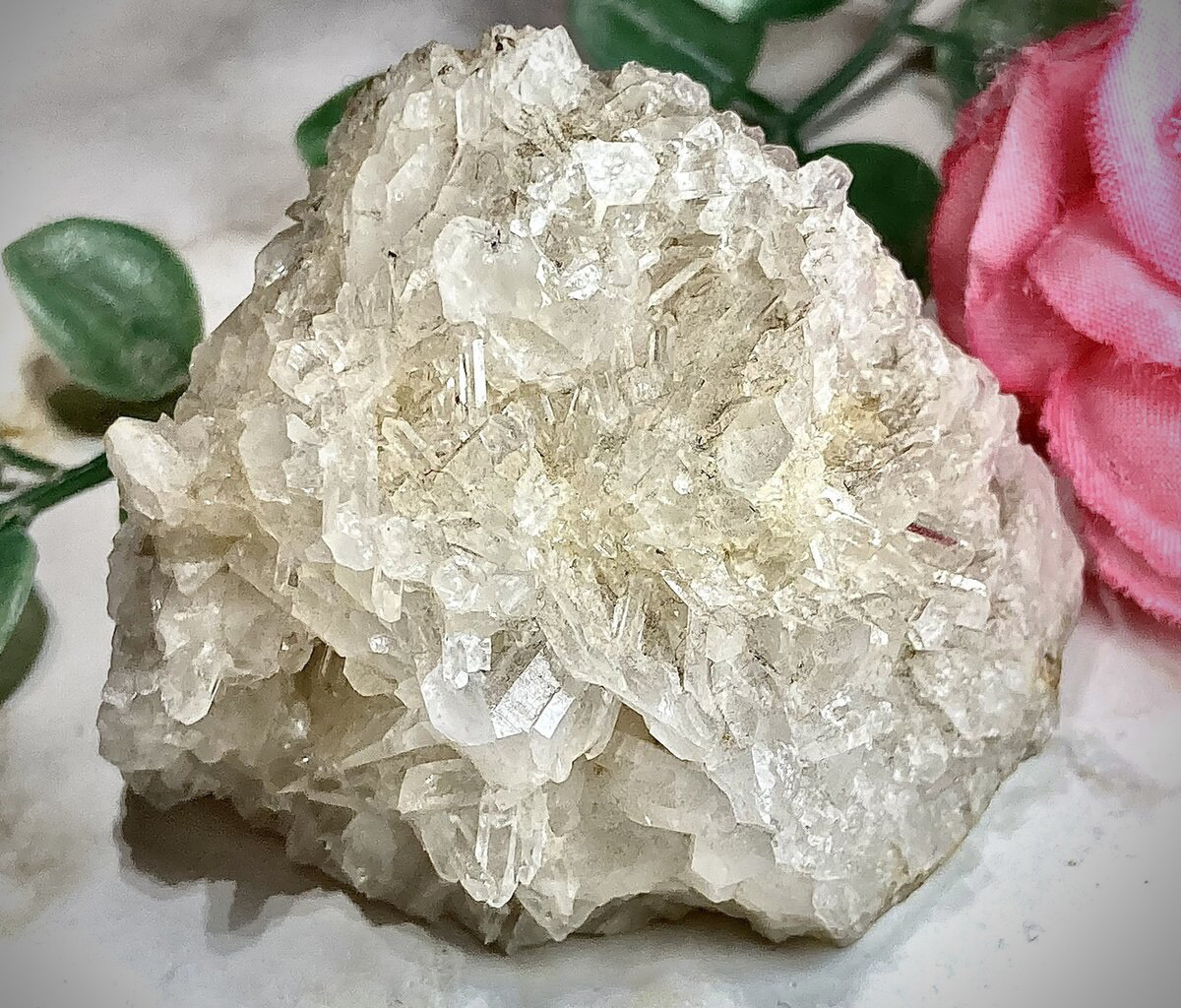 針水晶クラスター 虹入り✨四川省 ニードルクォーツ クリスタル 水晶 クラスター 原石